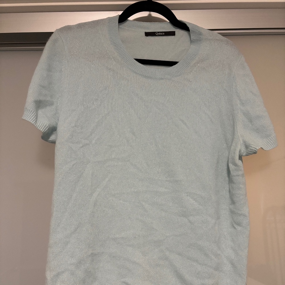 ✨ Quince 100% Cashmere Sweater – Baby Blue – Size XL ✨